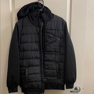 Matix Black Puffer Jacket with Hood